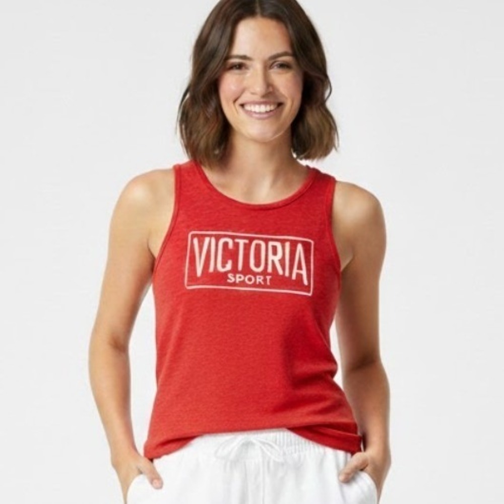 Victoria Secret Sport Red Cutout Back Athletic Tank Top Women's M‎ Yoga Gym